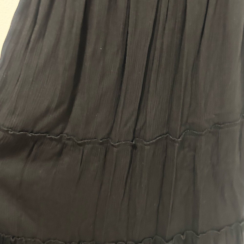 No Boundaries Black Midi Dress M Ruffle Tiered Casual Chic - Picture 5 of 6